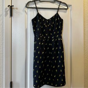 Navy and pineapple J. Crew Dress